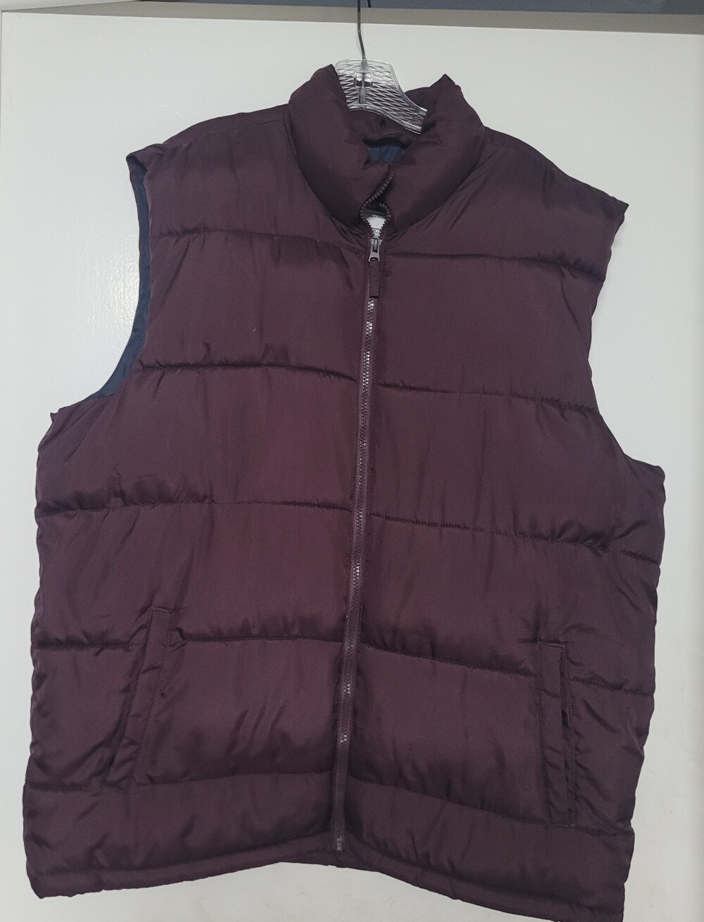 Quilted Puffer Vest - Deep Burgundy